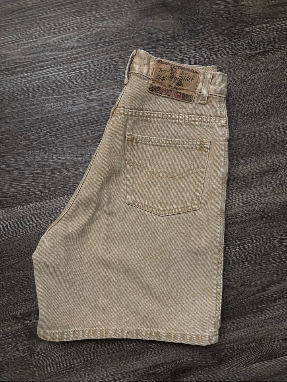 Femme Fatale Women's Tan Denim Jean Shorts